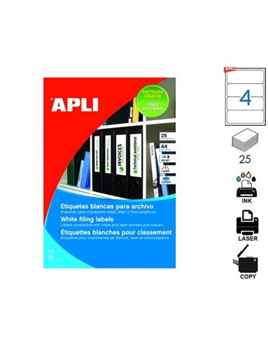 ETIQUETA APLI ARCHIVO ILC 190x61mm 25H BLANCA