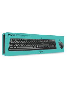 TECLADO Y RATON LOGITECH MK120 CABLE USB NEGRO