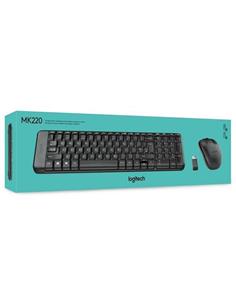 TECLADO Y RATON LOGITECH MK220 SIN CABLE USB NEGRO