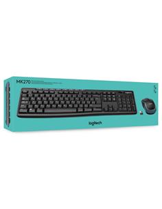 TECLADO Y RATON LOGITECH MK270 SIN CABLE USB NEGRO