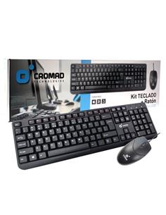 TECLADO Y RATON CROMAD WIRELESS USB 2.0 NEGRO