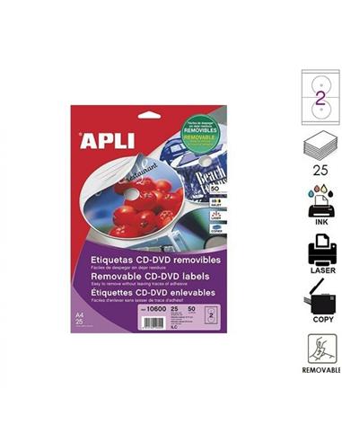 ETIQUETA APLI MULTIMEDIA CD/DVD ILC REMOVIBL.117mm