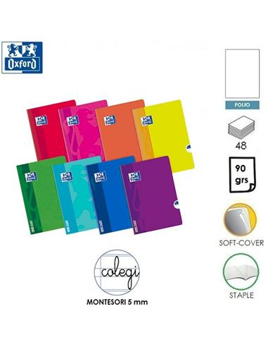 LIBRETA GRAPADA OXFORD PAUTA MONTESORI 5mm
