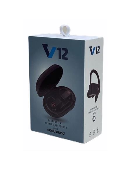 AURICULAR + MICRO COOLSOUND TWS V12 RUNNING NEGRO