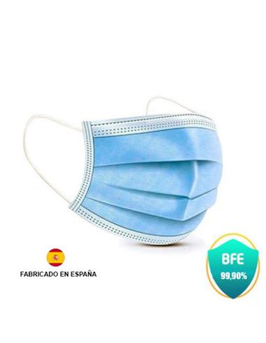 MASCARILLA QUIRURGICA PROSAFE+ 3 CAPAS UD AZUL 40uds