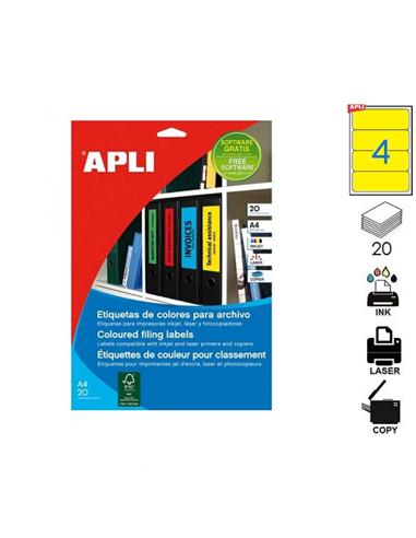 ETIQUETA APLI ARCHIVO ILC 190x61mm 20H AMARIL