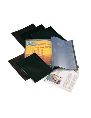 CARPETA CON FUNDAS GEMO TAPA BLANDA 10F A5 NEGRO
