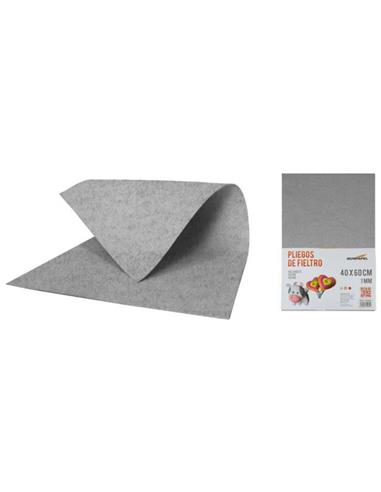 FIELTRO MUNPAPEL 40x60cm 1mm GRIS