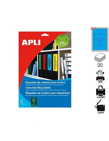 ETIQUETA APLI ARCHIVO ILC 190x61mm 20H AZUL
