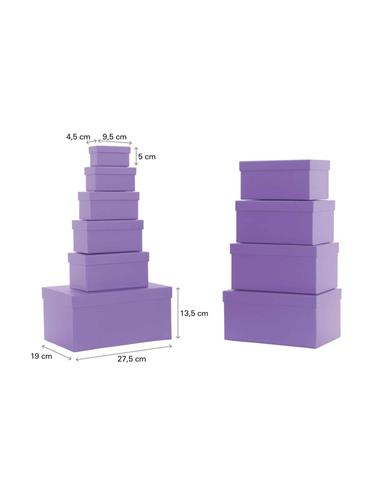 SET 10 CAJAS DE REGALO DIBUJO LILA (PEQUEÑA)