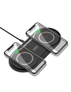 CARGADOR XO BASE DOBLE WX025 INALAMBRICA 20W NEGRO