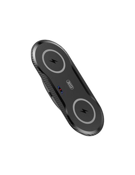 CARGADOR XO BASE DOBLE WX025 INALAMBRICA 20W NEGRO