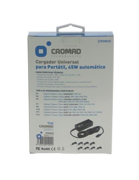 CARGADOR UNIVERSAL CROMAD 45W AUTO (CR0802)