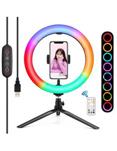 KIT YOUTUBER XO BASE + SOPORTE SMARTPHONE + LUZ 10" 26cm