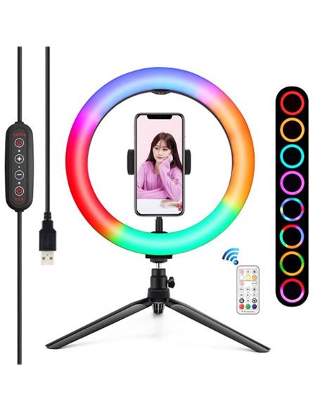 KIT YOUTUBER XO BASE + SOPORTE SMARTPHONE + LUZ 10" 26cm