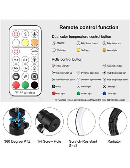 KIT YOUTUBER XO BASE + SOPORTE SMARTPHONE + LUZ 10" 26cm