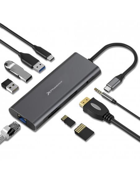 HUB PHOENIX 9 EN 1 USB-C MULTIPUERTOS