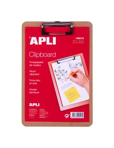 TABLERO CON PINZA A5 APLI MADERA