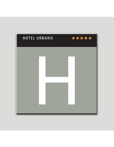 PLACA DISTINTIVO H " HOTEL URBANO ***** "