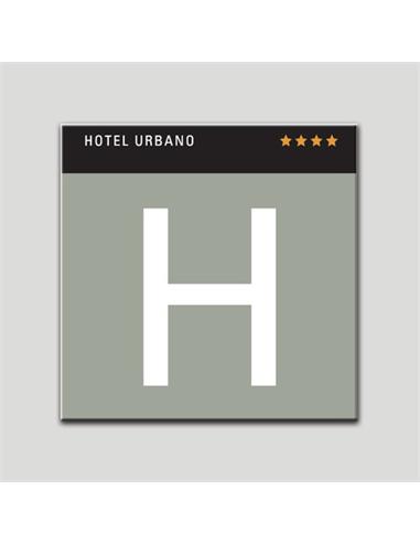 PLACA DISTINTIVO H " HOTEL URBANO **** "