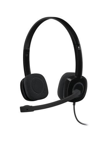 AURICULAR+MICROFONO LOGITECH H151 JACK 3,5mm NEGRO