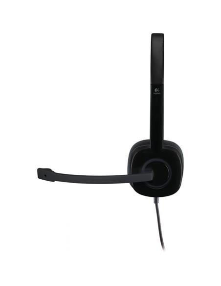 AURICULAR+MICROFONO LOGITECH H151 JACK 3,5mm NEGRO