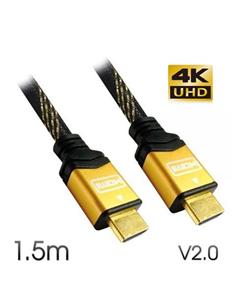 CABLE CROMAD HDMI V2.0 4K A/M-A/M GOLD 1,50 METROS