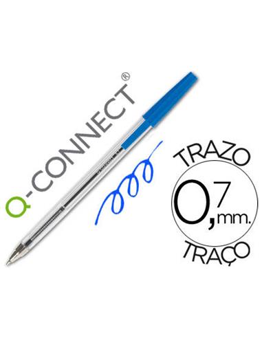 BOLIGRAFO Q-CONNECT CRISTAL 0.7mm AZUL