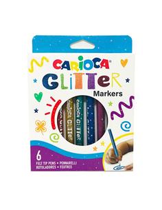 ROTULADOR CARIOCA GLITTER 6 COLORES