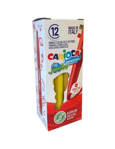 ROTULADOR CARIOCA JUMBO BOTE 12ud AMARILLO