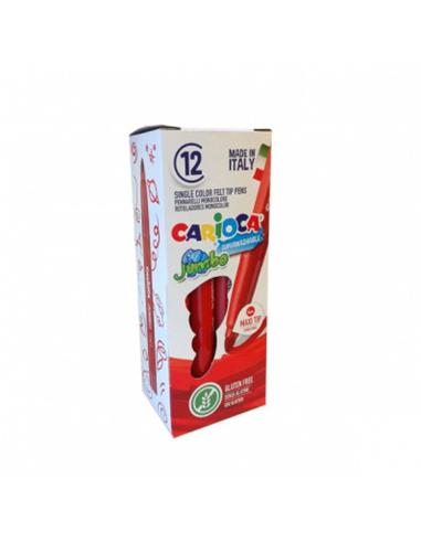 ROTULADOR CARIOCA JUMBO BOTE 12ud ROJO