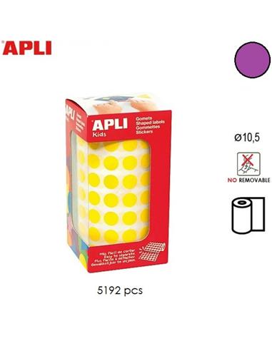 GOMETS ADHESIVO APLI CIRCULO 10,5mm LILA