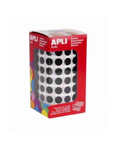 GOMETS ADHESIVO APLI CIRCULO 10,5mm NEGRO