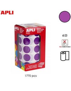 GOMETS ADHESIVO APLI CIRCULO 20mm LILA