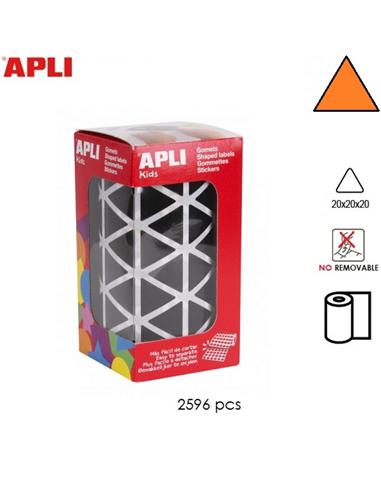GOMETS ADHESIVO APLI TRIANGULO 20mm NARANJA