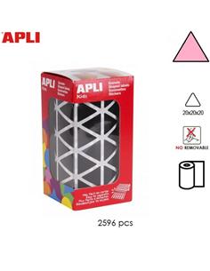 GOMETS ADHESIVO APLI TRIANGULO 20mm ROSA