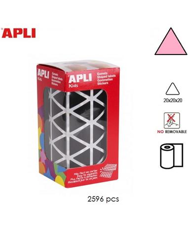 GOMETS ADHESIVO APLI TRIANGULO 20mm ROSA