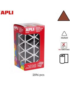 GOMETS ADHESIVO APLI TRIANGULO 20mm MARRON