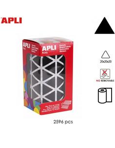 GOMETS ADHESIVO APLI TRIANGULO 20mm NEGRO