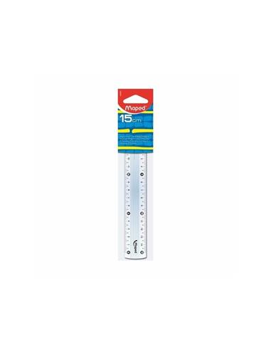 REGLA MAPED PLASTICO PLANA 15 CMS.