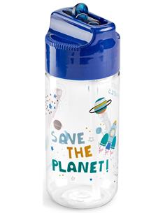 BOTELLA INFANTIL SAVE THE PLANET MR SPACE AZUL