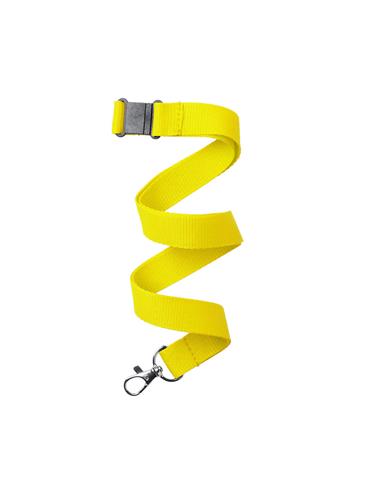 LANYARD CON BROCHE SEGURIDAD 2CM AMARILLO