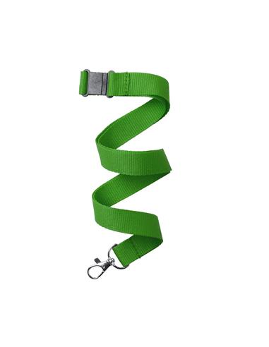 LANYARD CON BROCHE SEGURIDAD 2CM VERDE