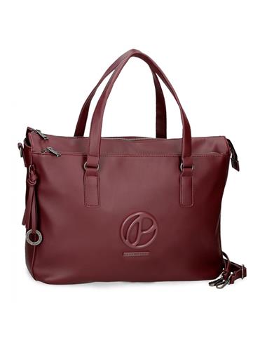 BOLSO PORTATIL PEPE JEANS LONDON MARA BURDEOS