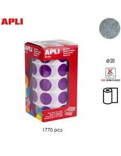 GOMETS ADHESIVO APLI CIRCULO 20mm HOLOGRAFICO