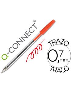 BOLIGRAFO Q-CONNECT CRISTAL 0.7mm ROJO