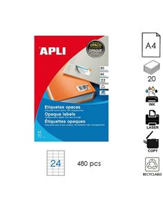 ETIQUETA APLI ILC A4 70x37mm 20H BLANCO