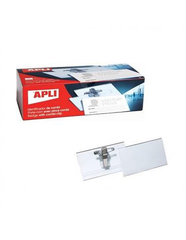 FUNDA IDENTIFICACION APLI PINZA+ALFILER 90x55mm