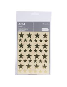 GOMETS ADHESIVO APLI ESTRELLA 12,5-19,5mm ORO