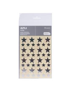 GOMETS ADHESIVO APLI ESTRELLA 12,5-19,5mm PLATA